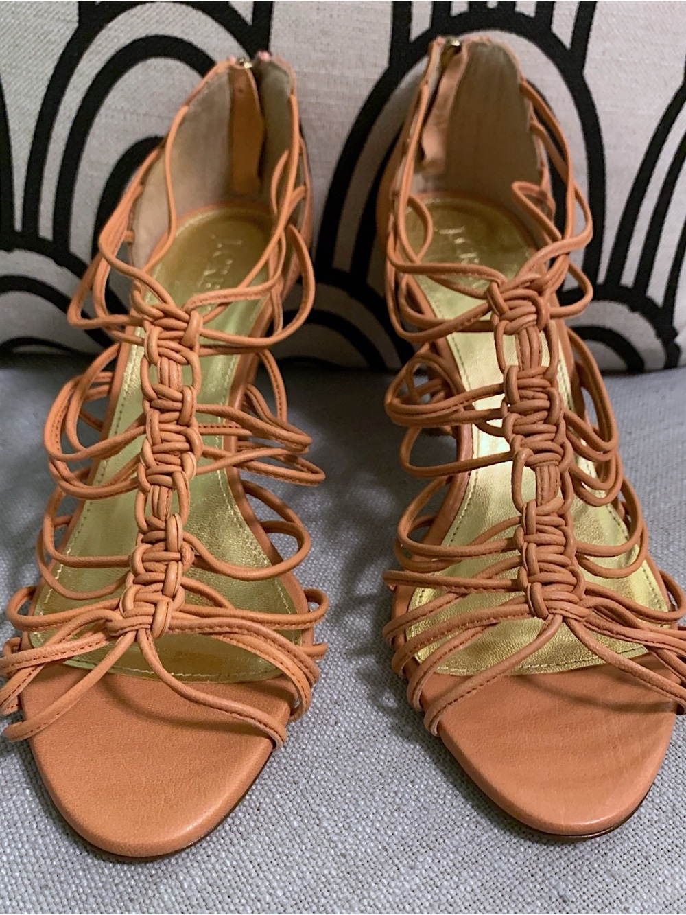 J. Crew Braided T-Strap Sandals in Terracotta Size 7